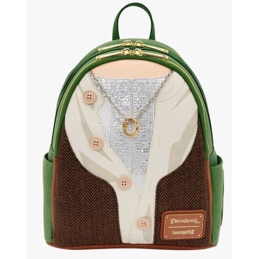 NEW LOUNGEFLY The Lord of the Rings Frodo Mithril The One Ring Necklace Backpack